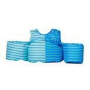 Blue Lemonade striped float for kids with arm supports, designed for safety and fun in water activities.
