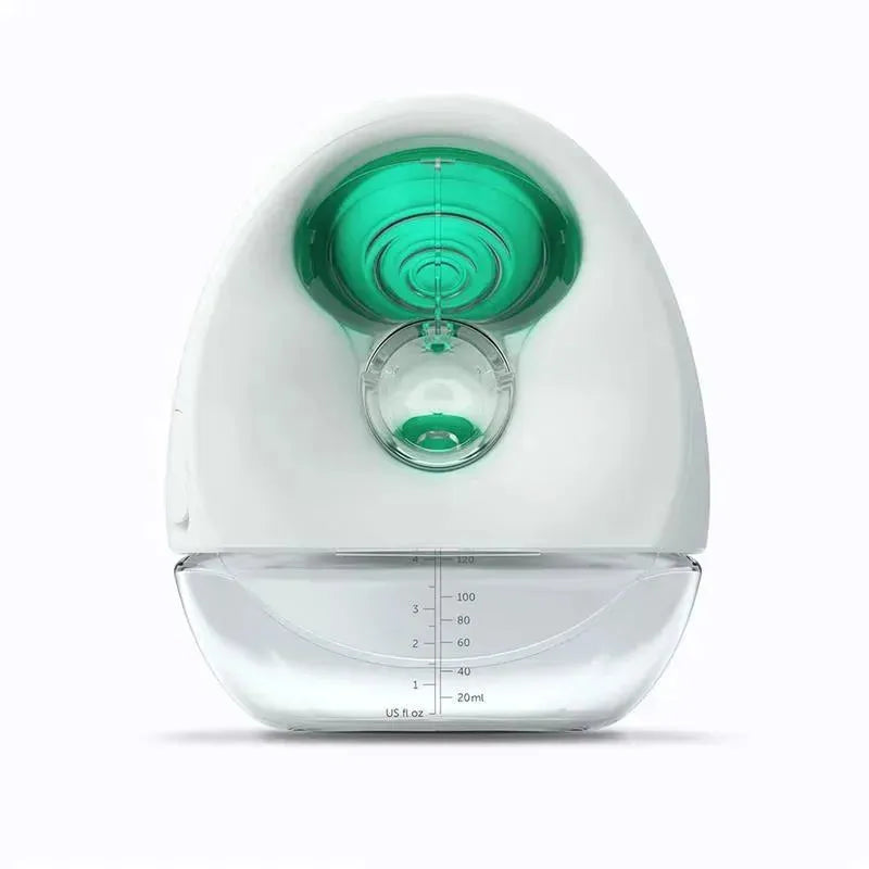 Single Smart Wearable Electric Breast Pump by Elvie, featuring a transparent milk container with measurement markings.