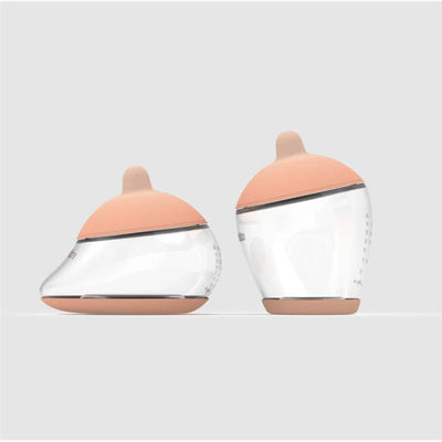 Emulait Starter Kit featuring two baby bottles with a fair-colored nipple shape, designed for optimal feeding.