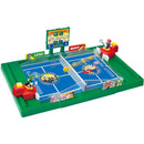 Epoch - Super Mario Rally Tennis tabletop game featuring Mario and Luigi with tennis court, scoreboard, and tennis balls.