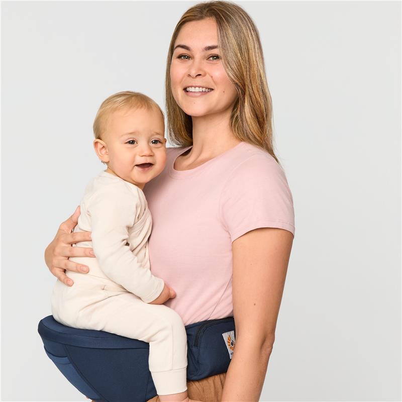 Ergobaby Lift Hip Seat Baby Carrier Hip Seat with Enhanced Lumbar Support, Midnight Blue Image 4