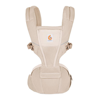 Ergobaby Alta Hip Seat Baby Carrier in natural beige, featuring a structured design and textured fabric for comfort.
