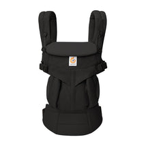 Ergobaby Omni Classic Baby Carrier in Pure Black, featuring adjustable straps and a padded seat for comfort.