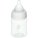 Evenflo Feeding 3-pack of 5 oz wide bottles with a soft nipple and clear body featuring the Evenflo logo.