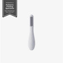 Baby-Led™ Toothbrush in Pewter color featuring a textured silicone brush head, designed for early oral care.