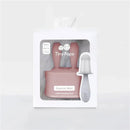 Tiny Popsicle mold set for infants, features pink molds and wands, BPA free, designed for feeding, suitable for 6 months+.