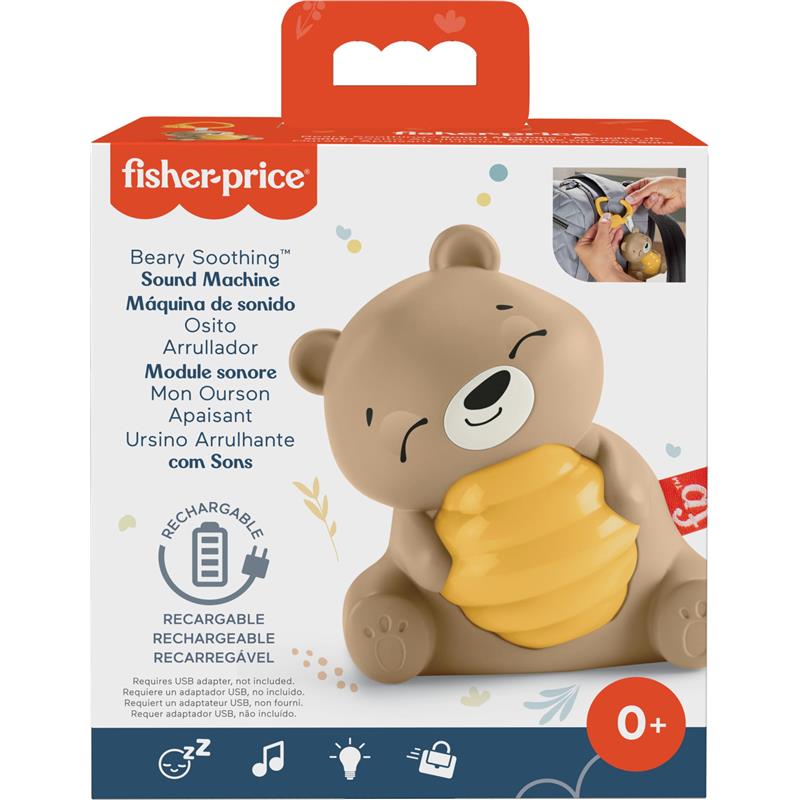 Fisher Price - Baby Toy Beary Soothing Portable Sound Machine with Music Image 6