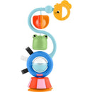 Fisher-Price sensory sounds high chair activity toy featuring colorful hanging elements including a frog, rings, and a rattle.