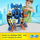 Fisher Price Imaginext DC Super Friends Batman Playset with a blue Robo Command Center, featuring Batman and Robin figures.