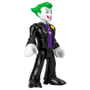 Fisher Price Imaginext DC Super Friends The Joker figure, featuring green hair, a black suit, and a purple bow tie.