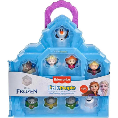 Fisher Price Little People Frozen Anniversary Carry Case with eight character figures including Elsa, Anna, and Olaf.