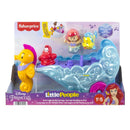 Fisher Price - Little People Toddler Toy Disney Princess Ariel's Light-Up Sea Carriage Musical Vehicle Image 6