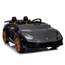 Freddo Lamborghini Huracan in black, featuring gold wheels, two seats, and detailed design elements.