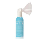 Frida Baby NoseFrida Saline Mist Nasal Inhaler with a light blue bottle and a clear inhaler attachment for soothing stuffy noses.