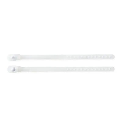 Frida Mom Anti-Nausea Band, featuring two flexible white bands with adjustable ends for relief from nausea.