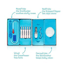 Fridababy Baby Basics Kit includes tools like NoseFrida, NailFrida, Windi, and DermaFrida for baby care.