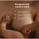 Breastfeeding mother with baby, details about Fridababy Weaning Cream emphasizing safety and dermatologist testing.