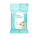 Fridababy BreatheFrida Vapor Wipes package, featuring a baby graphic, lists benefits like aloe vera and chamomile, contains 12 wipes.
