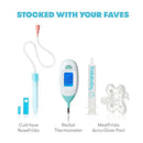 FridaBaby Mobile Medicine Cabinet Travel Kit featuring NoseFrida, Rectal Thermometer, and MediFrida Accu-Dose Paci.