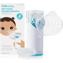 Fridababy Ultra-Quiet Portable Nebulizer with clear mask attachment, designed for quick respiratory relief.