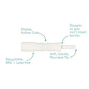 Windi the Gaspasser by Fridababy, a soft, BPA-free tool with a rounded tip and safety stopper, for relieving gas in babies.