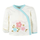 Gerber - 3Pc Take me home Set (Side Snap Mitten Cuff Shirt, Footed Pant & Cap) - Girl Princess Image 3