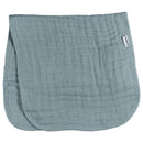 Teal muslin burp cloth from Gerber, large size 20 x 10 inches, soft texture, ideal for baby boys and girls.