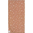 Flannel blanket in a warm brown tone with white dots, branded with Gerber, ideal for cozy bedding.