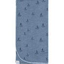 Flannel blanket featuring a whale pattern, part of the Gerber Bedding 4Pack collection.