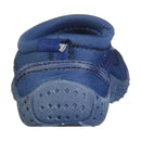 Navy baby boy water shoes featuring a soft upper, secure heel, and textured sole for grip.