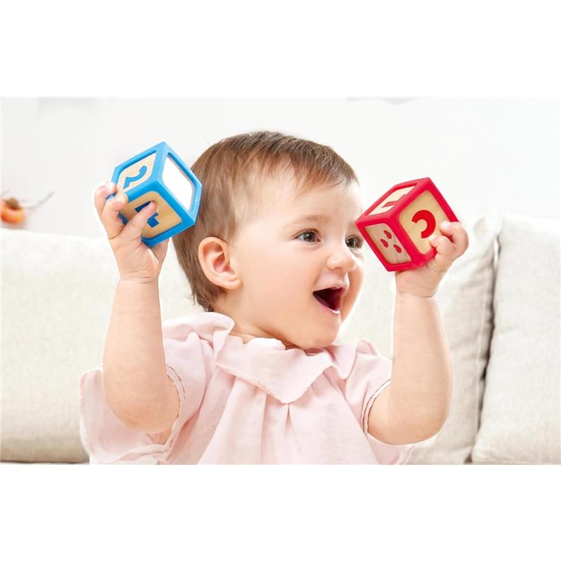 Hape - Grip-N-Stack Silicone & Wood Blocks Image 4