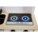 Modern Smart Kitchen by Hape featuring a two-burner cooktop with digital display and control buttons on a light wood surface.