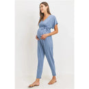 Hello Miz - Kimono Sleeve Maternity Nursing Jumpsuit, Denim Image 3