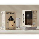 Heorshe Dental-Care Sippy Cup, 10oz/300ml, in black, displayed in packaging with details visible on the box.