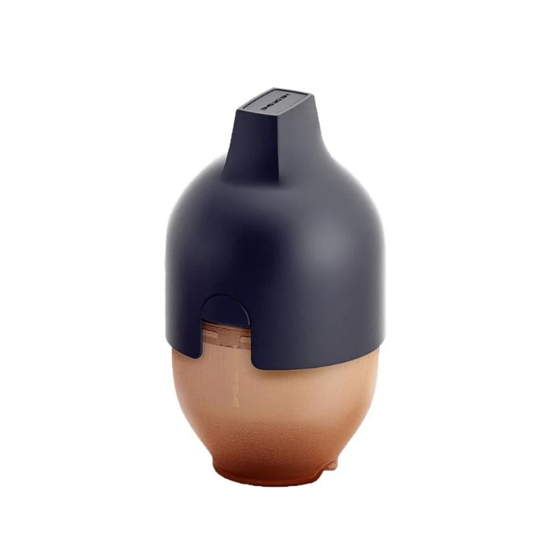 Ultra wide neck black baby bottle, 5oz/160ml capacity, featuring a unique rounded design and easy-grip neck.