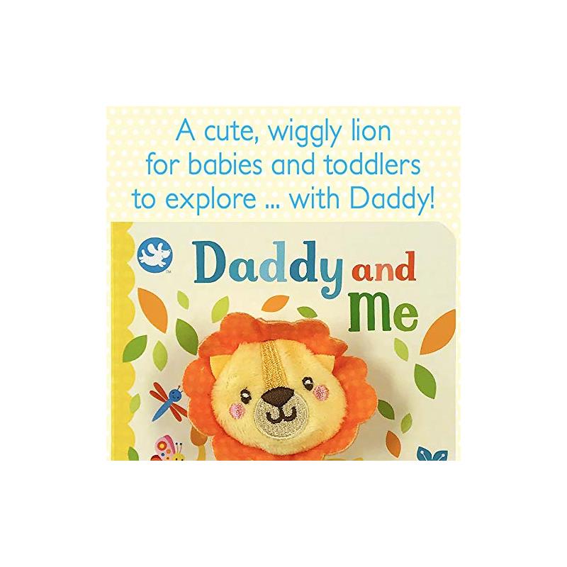 Daddy and Me Finger Puppet Book featuring a cute, wiggly lion for babies and toddlers to explore with Daddy.