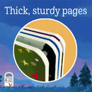 Thick, sturdy pages of the Grandma & Me Finger Puppet Book, featuring colorful edges and playful designs.