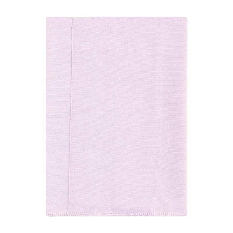 Baby cotton flannel burp cloth in light purple, designed for unisex use, featuring a soft and absorbent texture.