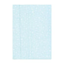 Blue cotton flannel burp cloth with white star pattern, part of the Hudson Baby Garden Fairies collection.