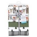 Four Hudson Baby unisex cotton flannel receiving blankets featuring wild forest animal prints and solid colors, 28x28 inches.