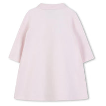 Pale pink Hugo Boss Baby girl polo dress featuring a collared neckline and three-quarter sleeves.