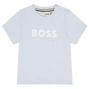 Hugo Boss Baby - Short-Sleeved T-Shirt In Cotton, Pale Blue Image 1