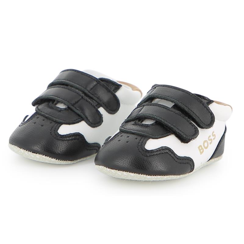 Hugo Boss Baby - Soft Slippers In Sheep Leather Black Image 2