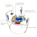 Infantino 360 Magic Motion 4-In-1 Activity Center & Jumper, featuring adjustable height, 21 activities, and a 360° spinning seat.