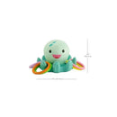 Light-up octopus toy with colorful ring catchers, measuring 4.9 x 3.9 inches, designed for infants.