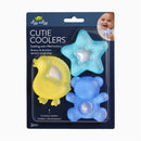 Soothing water-filled teether toys in a 3-pack featuring a bear, star, and duck, suitable for infants 3 months and older.