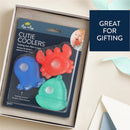 Water-filled teether pack featuring a blue octopus, red crab, and green sailboat. Ideal for soothing infants.