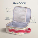 Itzy Ritzy Itzy Lunch Box™ for toddlers, featuring a colorful farm friends design, insulated compartment, and mesh pocket.