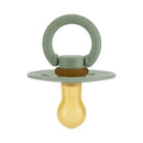 Natural rubber pacifier by Itzy Ritzy in succulent agave color, featuring a rounded shape and textured handle.