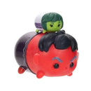 Marvel Blind Bag Story Set featuring a red toy character with black hair and a green character on top.